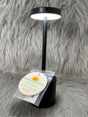 Black LED Dimmable Table Lamp • Outdoor / Indoor Reading light. NWT
